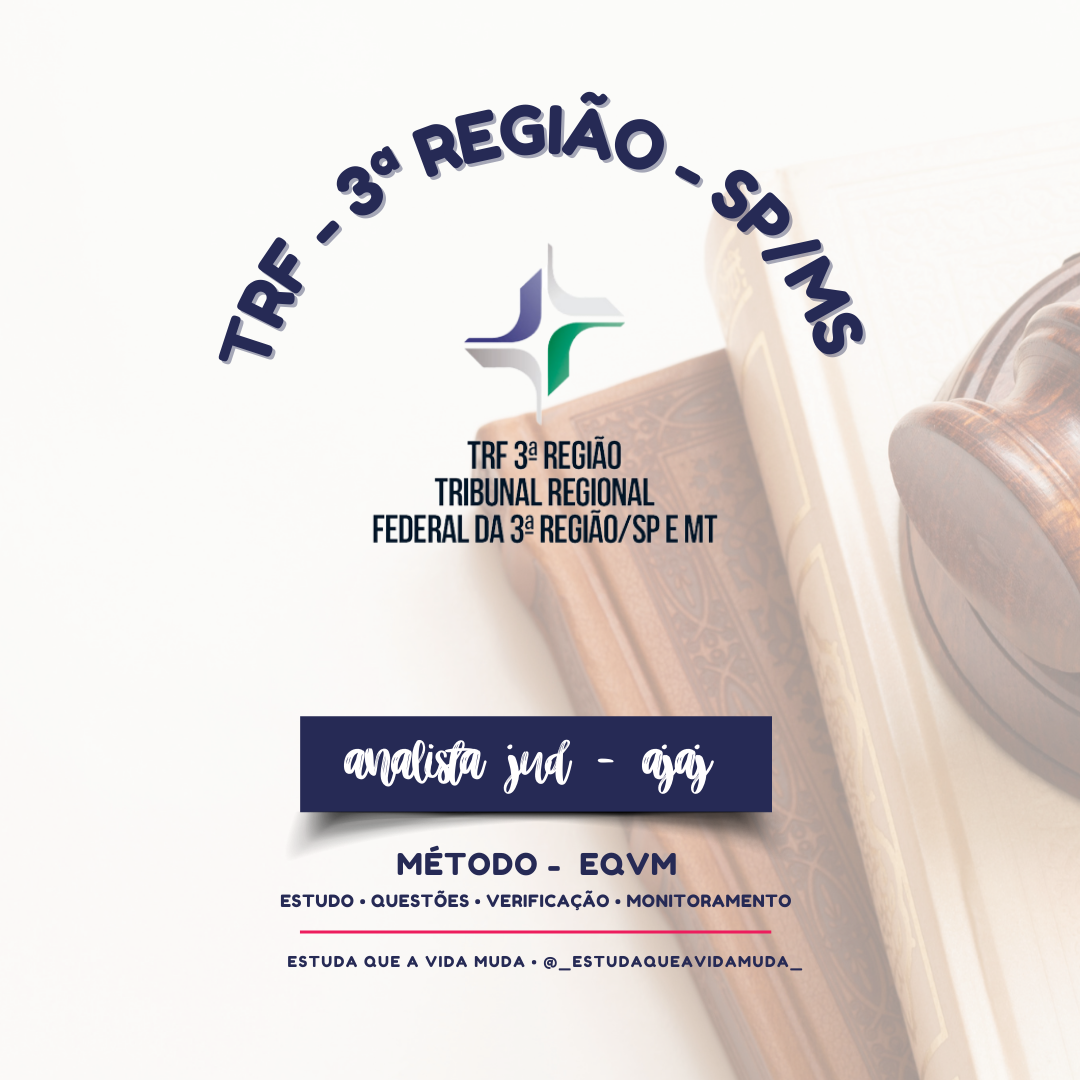 Concurso Trf Regi O Plano De Estudos Para O Cargo Analista