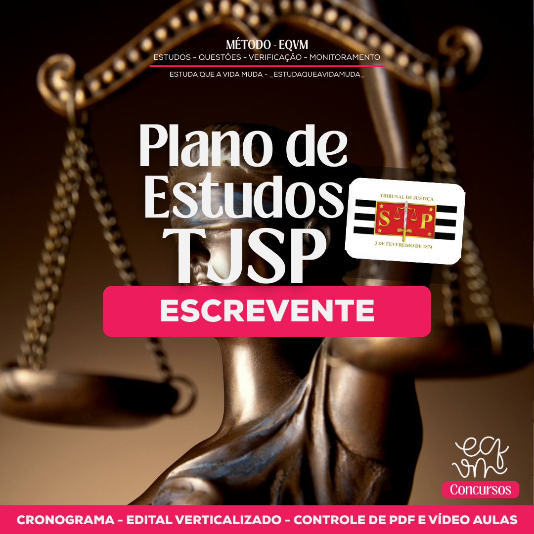 plano de estudos TJSP Escrevente
