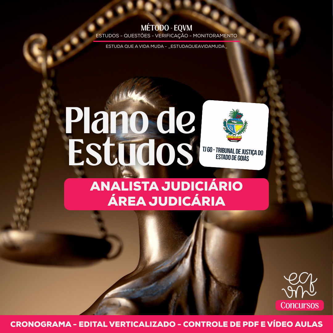 Plano de Estudos TJGO - Analista Judiciário